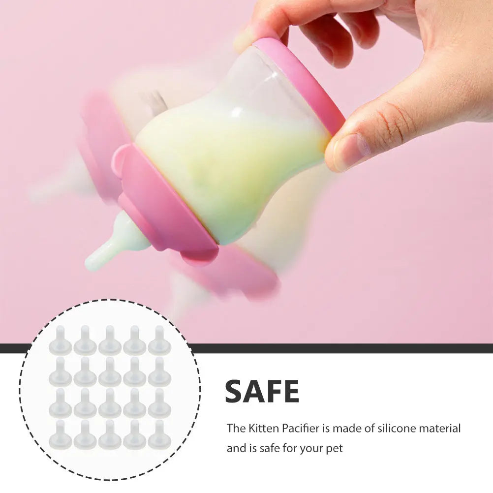 Multi Use Pet Pacifier Silicone Bottle Nipple Small Pets Kitten Puppy