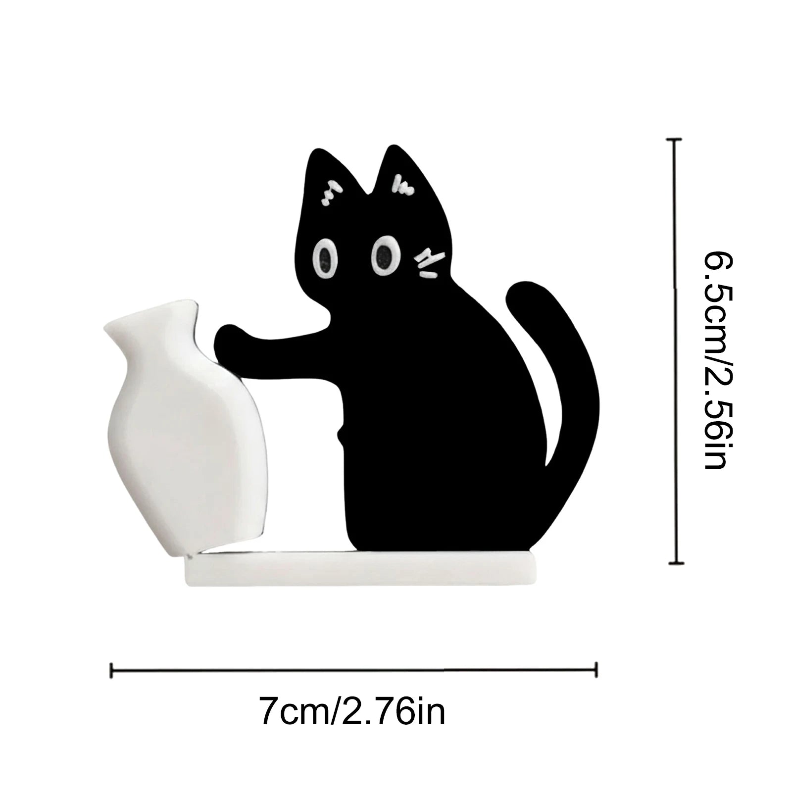 Cat Pushing Vase Refrigerator Magnets Home Decor Fridge Magnet