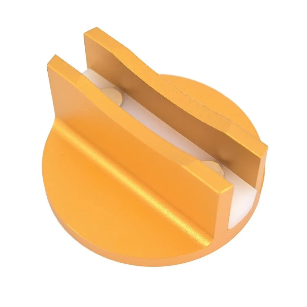 Aluminum Alloy Magnetic Car Jack Adapter Grooved Design Large Slotted Zpaxo Yellow
