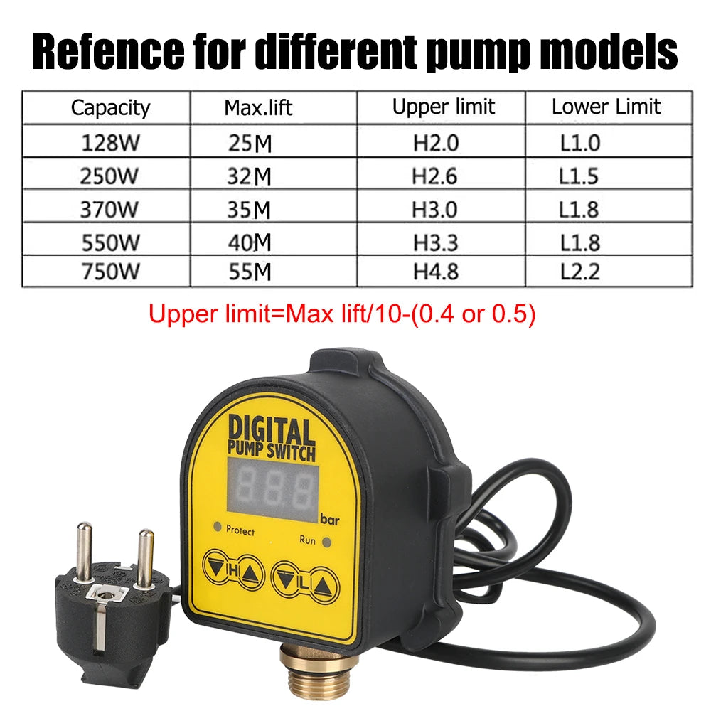0-10 Bar 1 2'' Interface 220V Digital Automatic Air Pump Water Oil