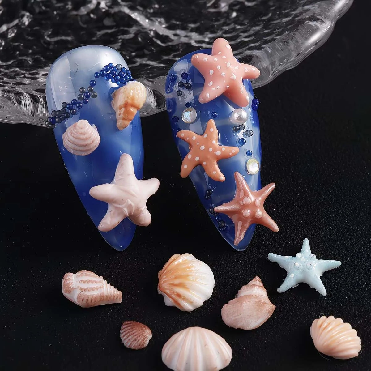 Ocean Silicone Nail Art Molds – Shell, Starfish & Conch Resin Nail Art Mold Zpaxo