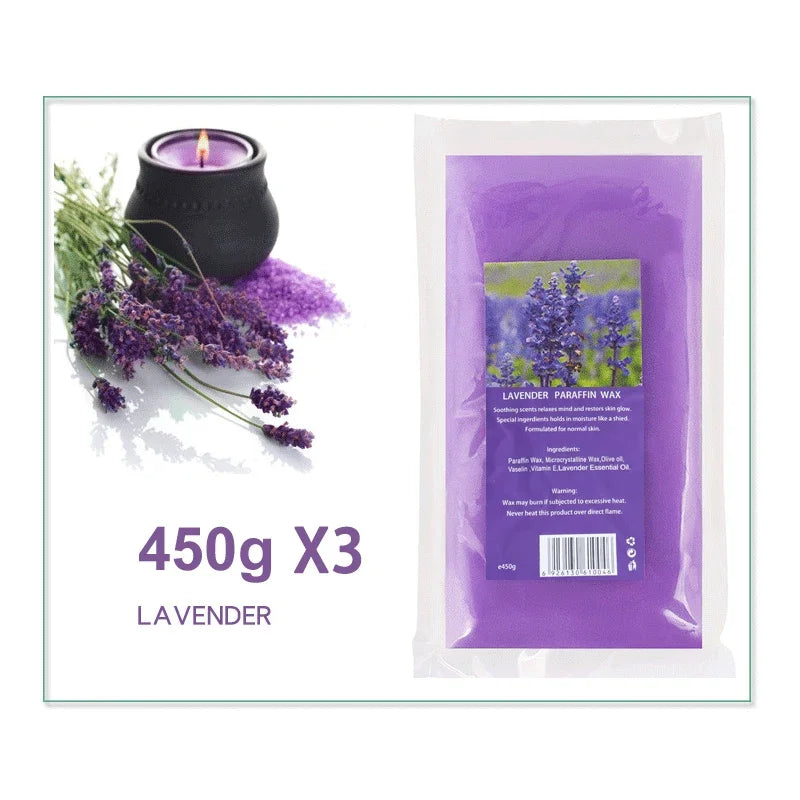 Paraffin Wax Hand & Foot Moisturizing SPA Peel-Off Mask Paraffin Wax Mask Zpaxo 450gHW-LavenderX3