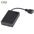 3×AA Battery Box USB Power Supply for LED Strip Lights DC 4.5V Battery Holder Box Zpaxo Default Title
