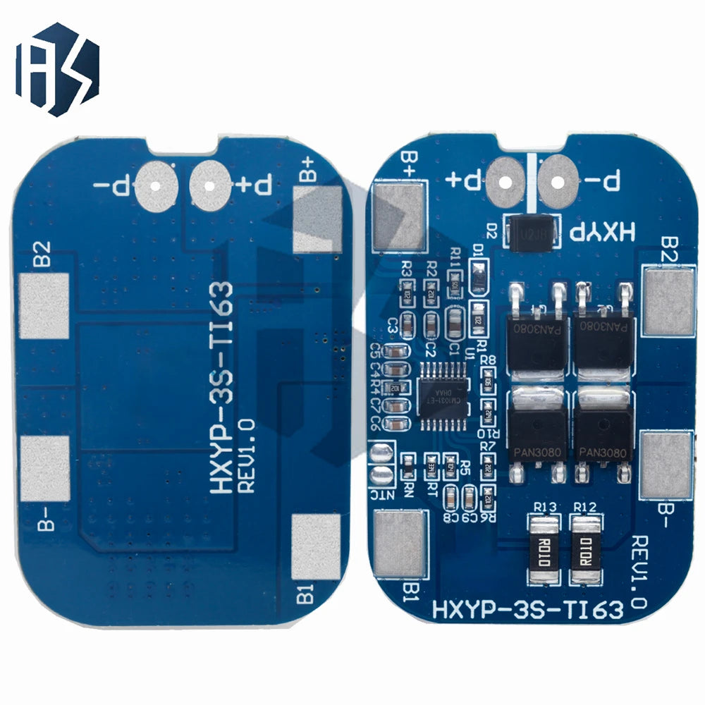 3S 14A 12.6V BMS Lithium Battery Protection Board Overcharge Overdischarge Short-Circuit Protection for 18650 Battery Packs Zpaxo