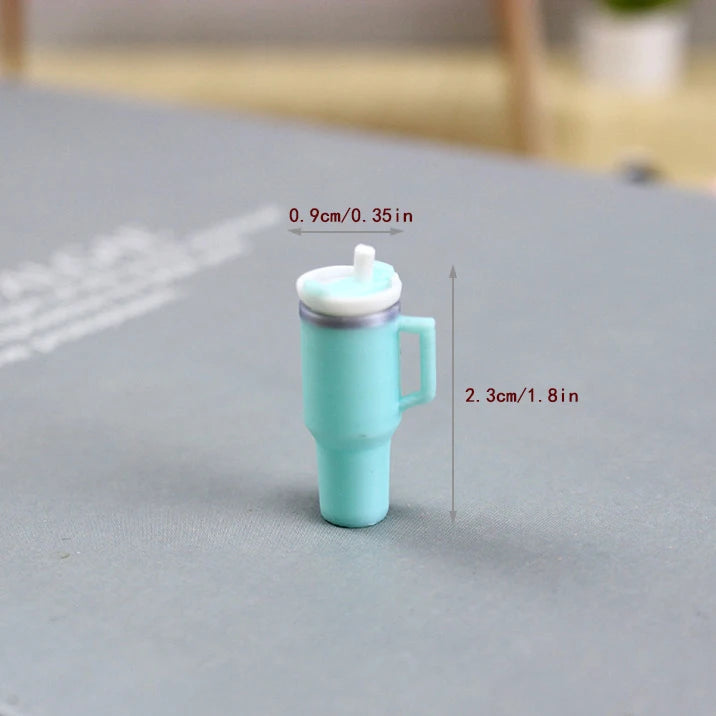 Mini Tumbler with Straw – 1:12 Dollhouse Drink Accessory