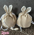 Personalized Easter Drawstring Bag Custom Name Bunny Basket Egg Hunt