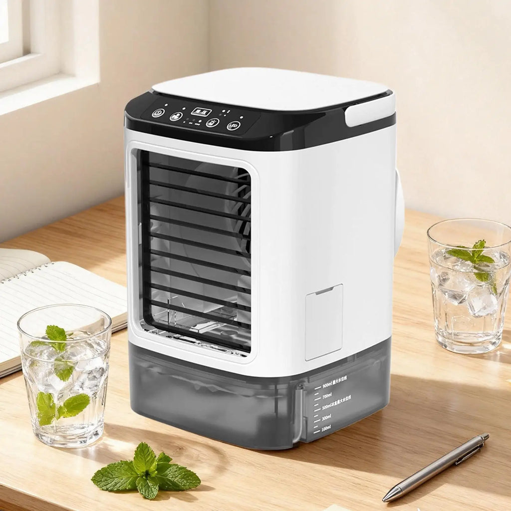 Personal Air Conditioner 3 Speeds Silent Long-Lasting Small Device With Spray Office Desk Cooler For Desk Office Home Car Zpaxo