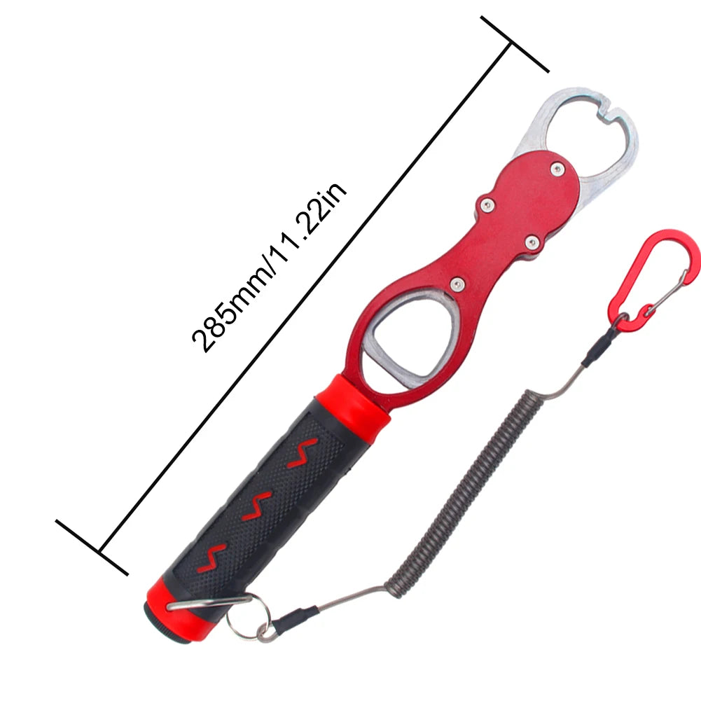 Fishing Pliers Fish Lip Gripper Weight Scale Line Split Ring Tool