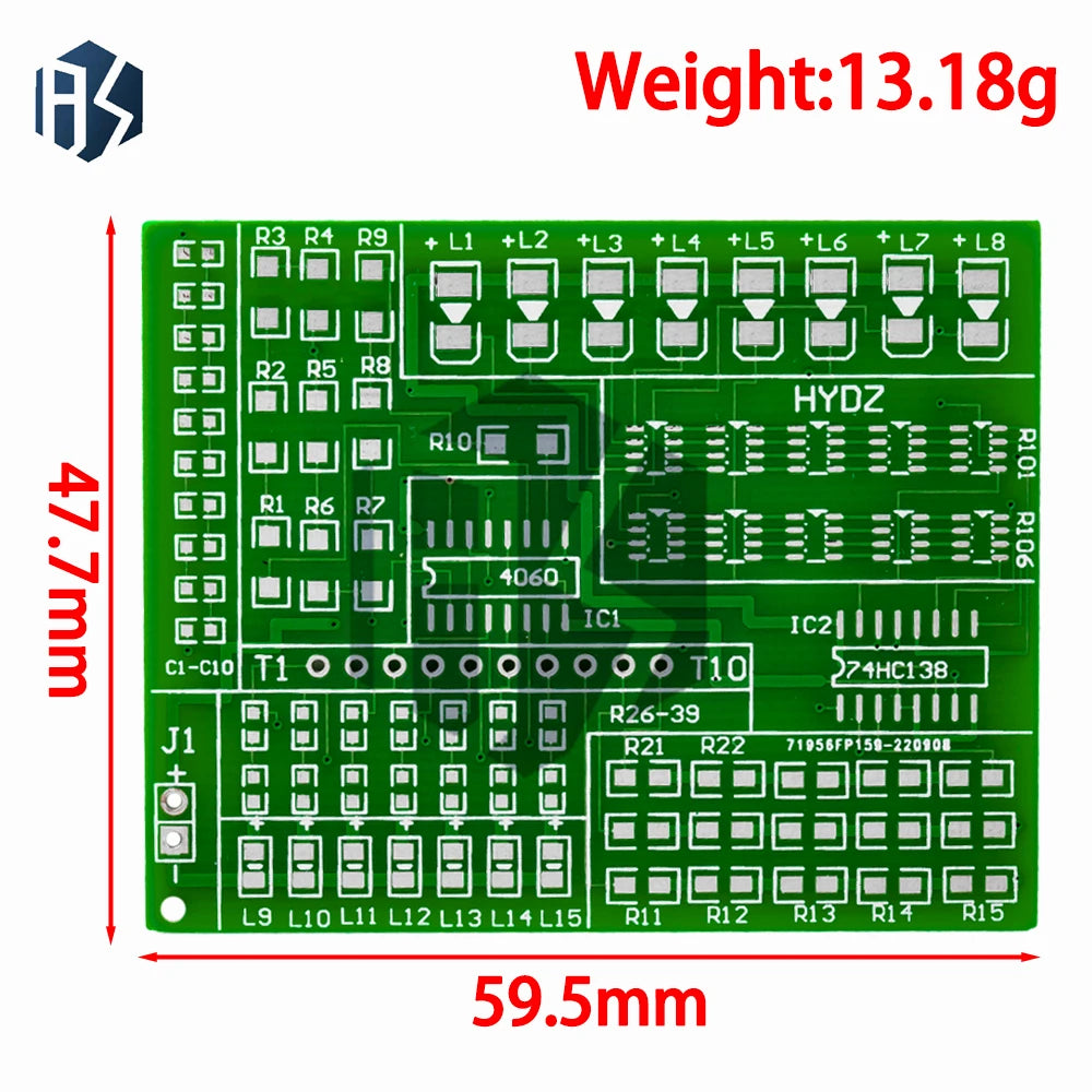 1- 15-Color LED Solder Practice Board DIY Electronic Training Zpaxo