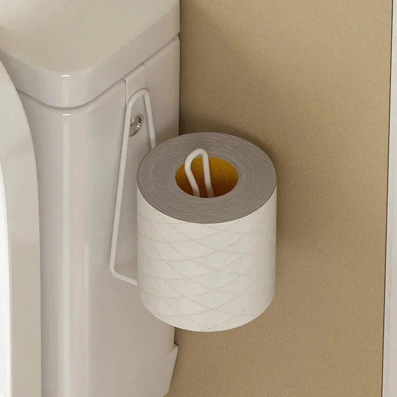 No-Drill Stainless Steel Wall-Mounted Toilet Paper Holder Toilet Paper Holder Zpaxo