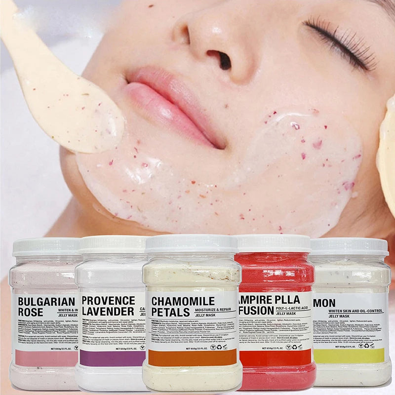 Salmon DNA PDRN Vitamin C Collagen Crystal Soft Mask Powder Rose Petal Hyaluronic Acid Face Mask DIY Plant Deep Hydrating Mask Zpaxo