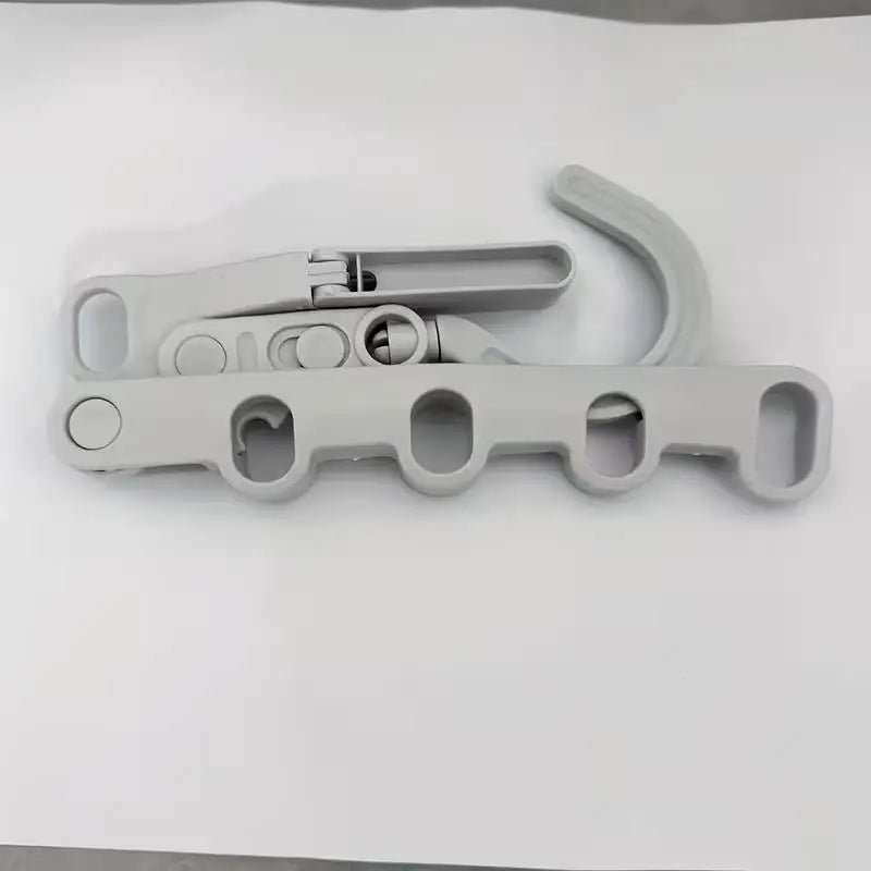 2pcs Foldable 5-Hook Clothes Hanger, Ergonomic & Space-Saving for Travel, Hotel, Dorm, Home Use Zpaxo