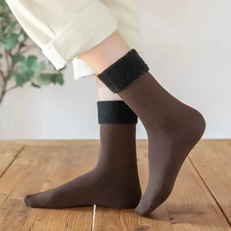 Women's Velvet Plush Floor Socks – Warm Thick Winter Home Socks