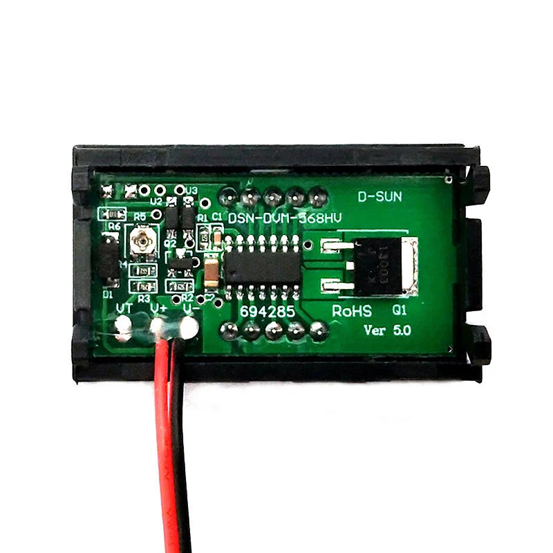 Digital Voltmeter 2-wire Mini DC 5V 120V Voltage Display Components