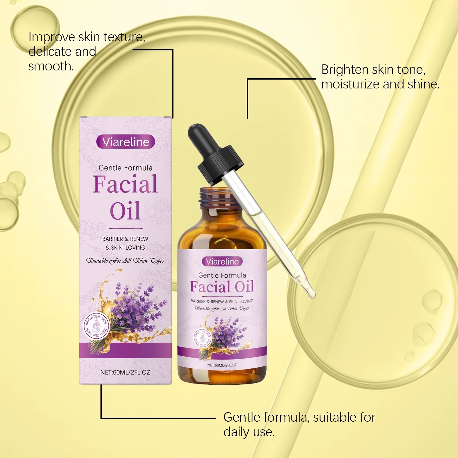 Lavender Facial Moisturizing Oil – Nourishing Glow Skin Oil Facial Moisturizing Oil Zpaxo