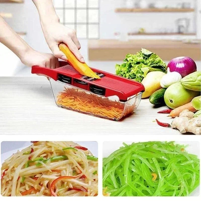 9 In 1 Multifunctional Vegetable Slicer Cutter Shredders Slicer with Basket Fruit Potato Chopper Carrot Grater Kitchen Gadgets Zpaxo