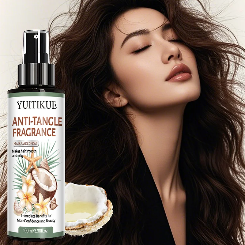 YUITIKUE Coconut Argan Oil Hair Spray – Detangle & Shine Leave-In Hair Spray Zpaxo