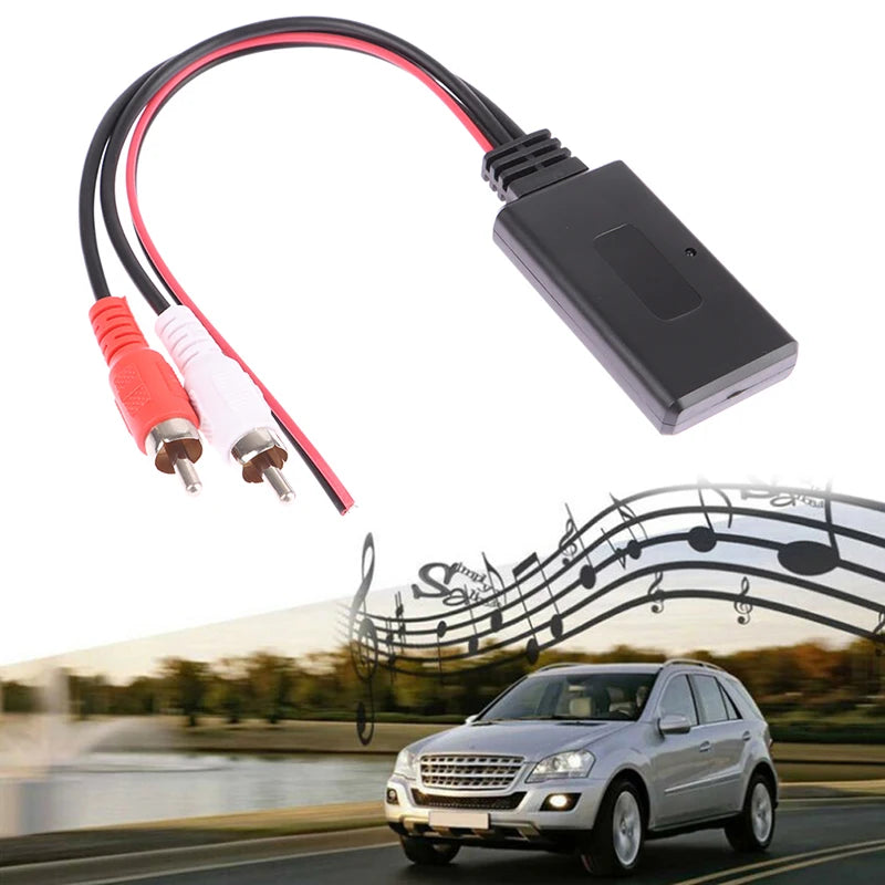 Car Bluetooth 2RCA AUX Receiver Module – 12V Wireless Adapter