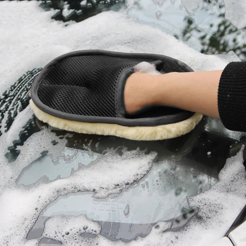 Auto Car Washing Glove Cleaning Microfiber Wool Soft Motorcycle