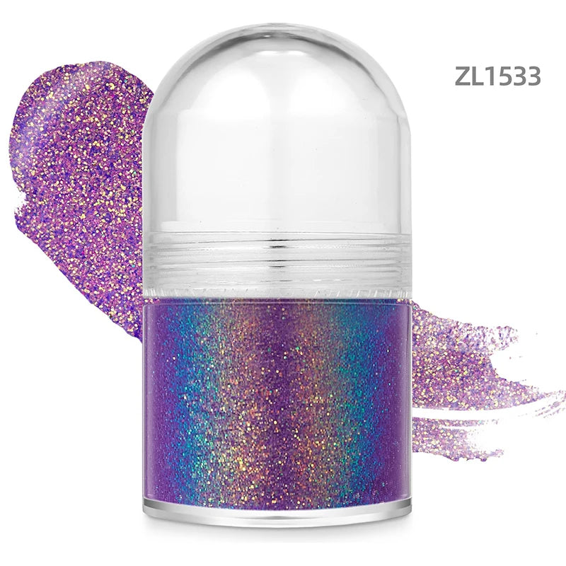 Rolling Sequin Face Body Glitter Gel Lasting Shine Sparkling Sequins Glitter Gel for Carnival Parties Festival and Stage Makeup Zpaxo 33