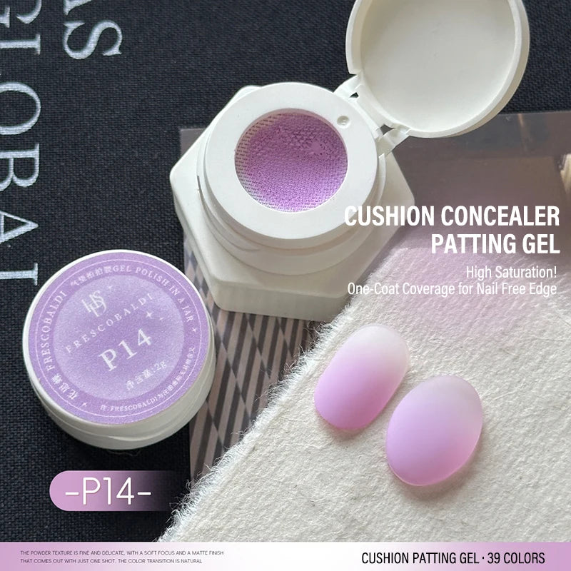 Gradient Nail Air Cushion Patting Gel High Gloss Ombre Patting Gel Polish Blush Blooming Aura Manicure UV Nail Polish Salon Tool Zpaxo P14