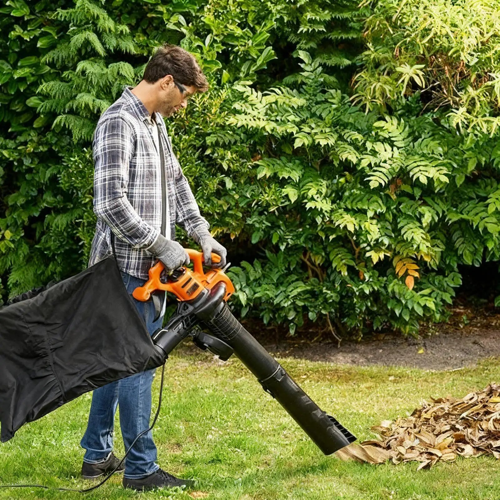 Oxford Cloth Leafs Blower Vacuum Bag 27 5x21inch Waterproof Dustproof