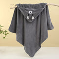 Soft Hooded Baby Bath Towel – Newborn Swaddle Wrap Blanket Hooded Baby Towel Zpaxo gray 80x80cm