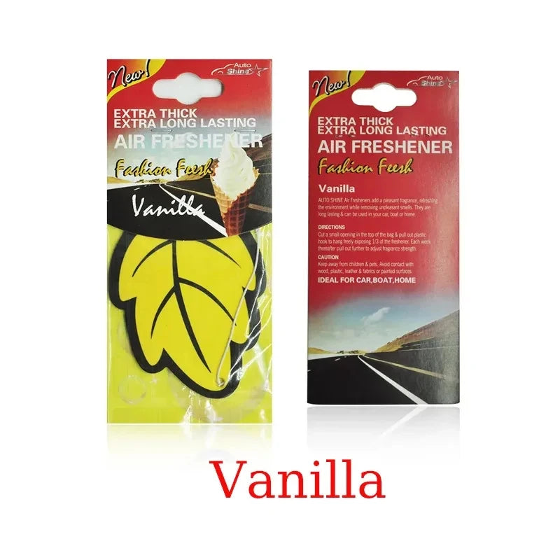Leaf Hanging Car Air Freshener – Natural Scented Tea Paper 6–36pc