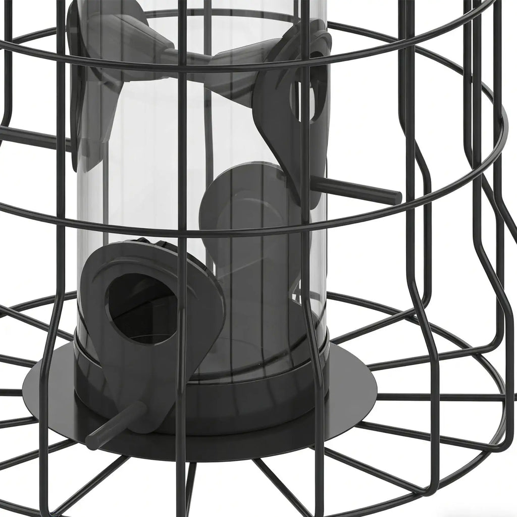 Bird Feeder 4-Port Weatherproof Squirrel Proof Metal Large Bird Feeder Outdoor Hangable for Watching Hummingbird Finch Chickadee Zpaxo