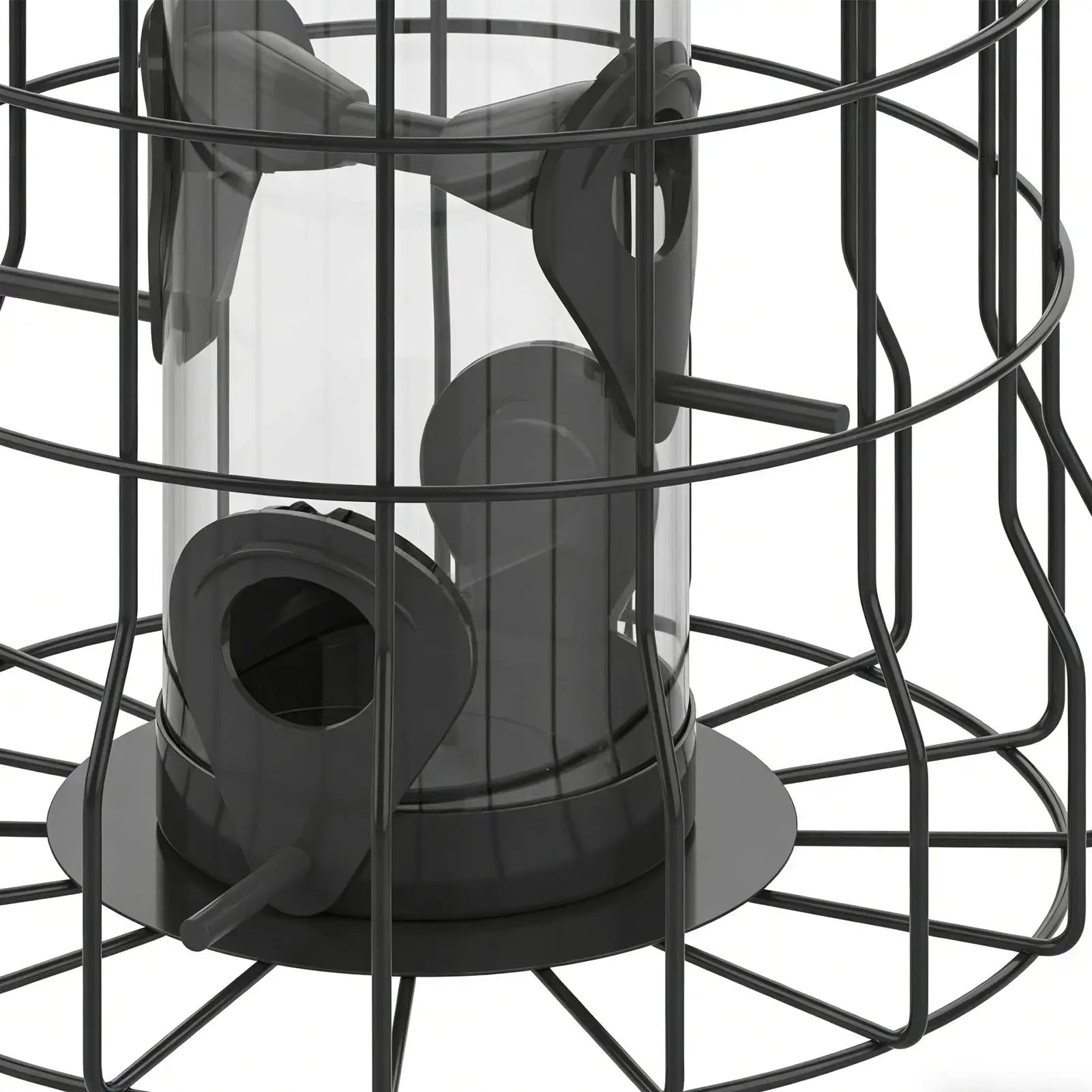 Bird Feeder 4-Port Weatherproof Squirrel Proof Metal Large Bird Feeder Outdoor Hangable for Watching Hummingbird Finch Chickadee Zpaxo