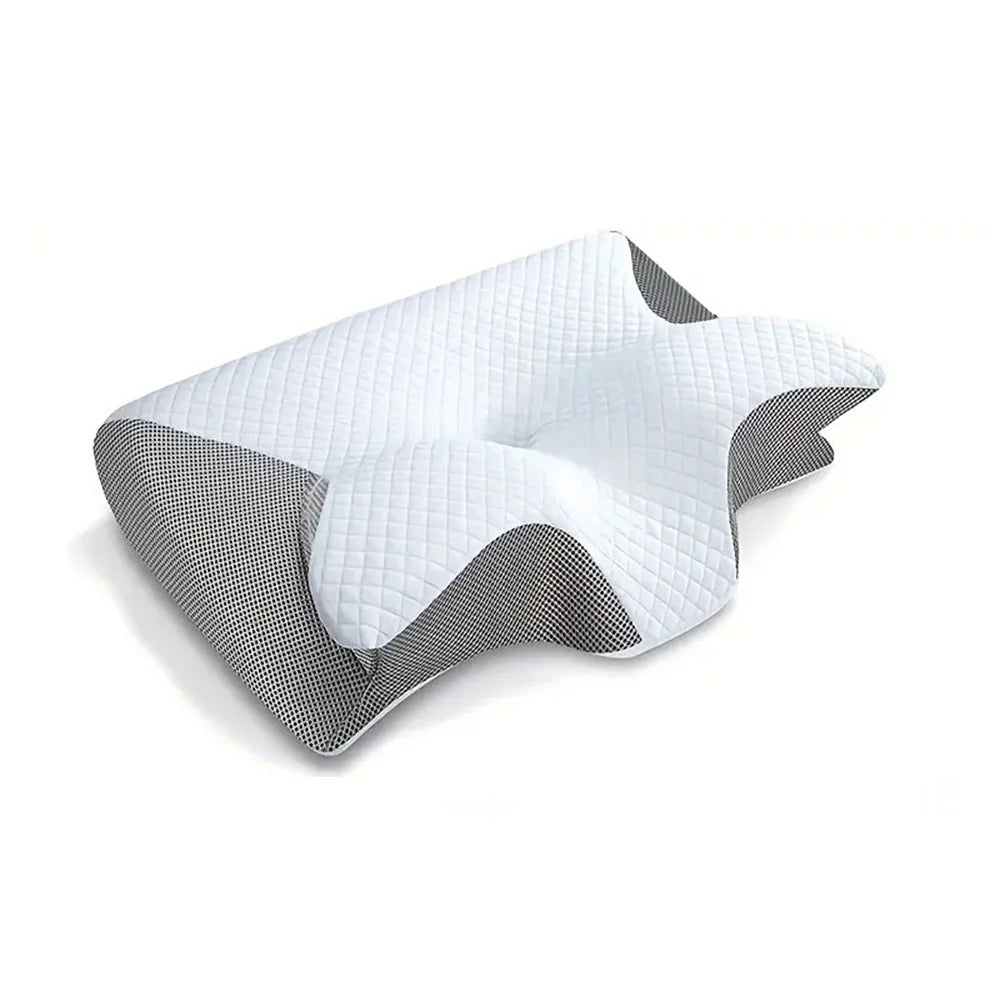 1pc Memory Foam Cervical Pillow, 2 in 1 Ergonomic Contour Orthopedic Pillow for Neck Pain, Contoured Support Pillows,Neck Pillow Zpaxo 62x37x10-U