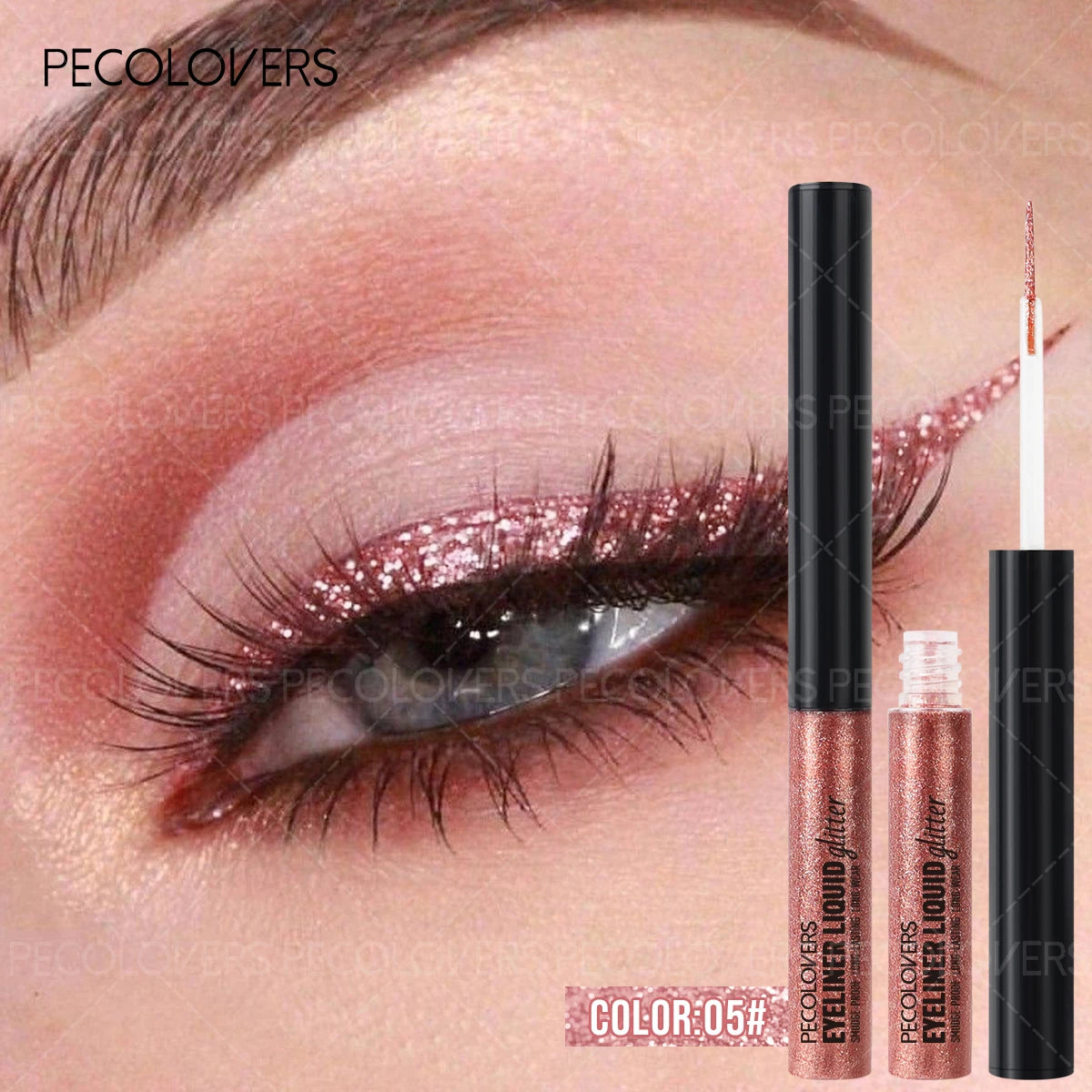 Waterproof Glitter Metallic Liquid Eyeliner Pencil,Shimmering Eye Makeup,Smudge-proof,Eyeshadow,For Music Festival Makeup Zpaxo 05