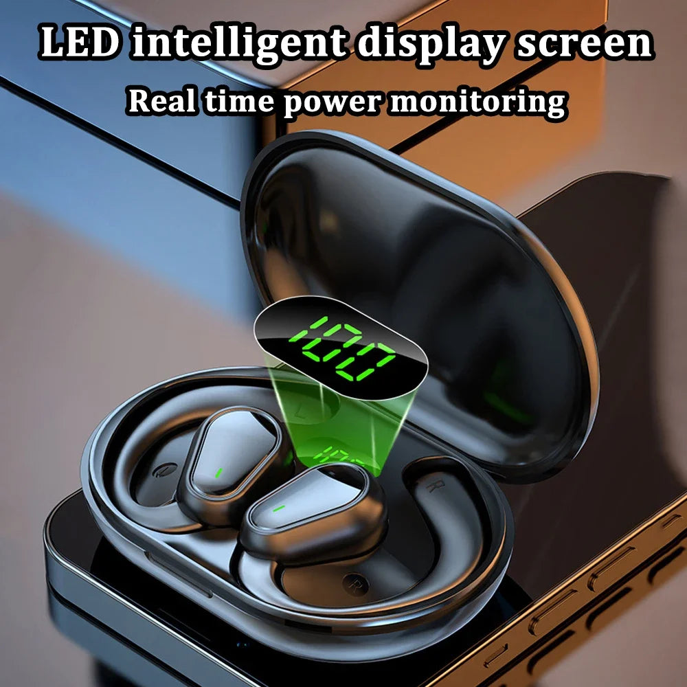 Bluetooth 5 3 Headphones Ear Hook Earphones Wireless Hifi Stereo