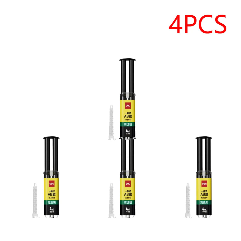 1-10pcs Epoxy Resin AB Glue 2 Minutes Curing Firm Long-lasting Reliable Adhesive Super Liquid Glue Waterproof Repair Glue for Gl Zpaxo 4ml 4PCS