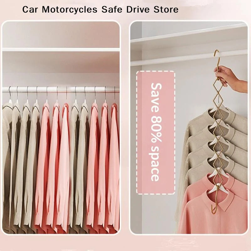 Magic Space Saving Clothes Hangers Foldable Closet Organizer Wardrobe