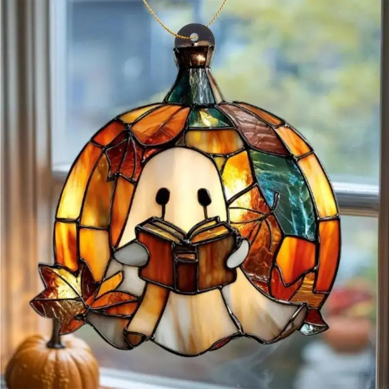 Bright Painted Halloween Window Display Fall Festival Decors Home