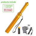 Tactical LED Flashlight – Telescopic Zoom, 3 Modes, Aluminum Alloy