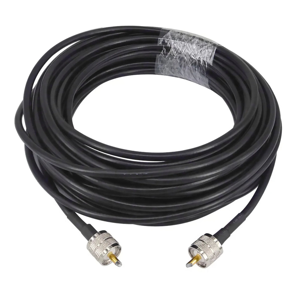 15m PL259 UHF Male Cable Extension RG58 Coaxial Connector Crimp 50ohm