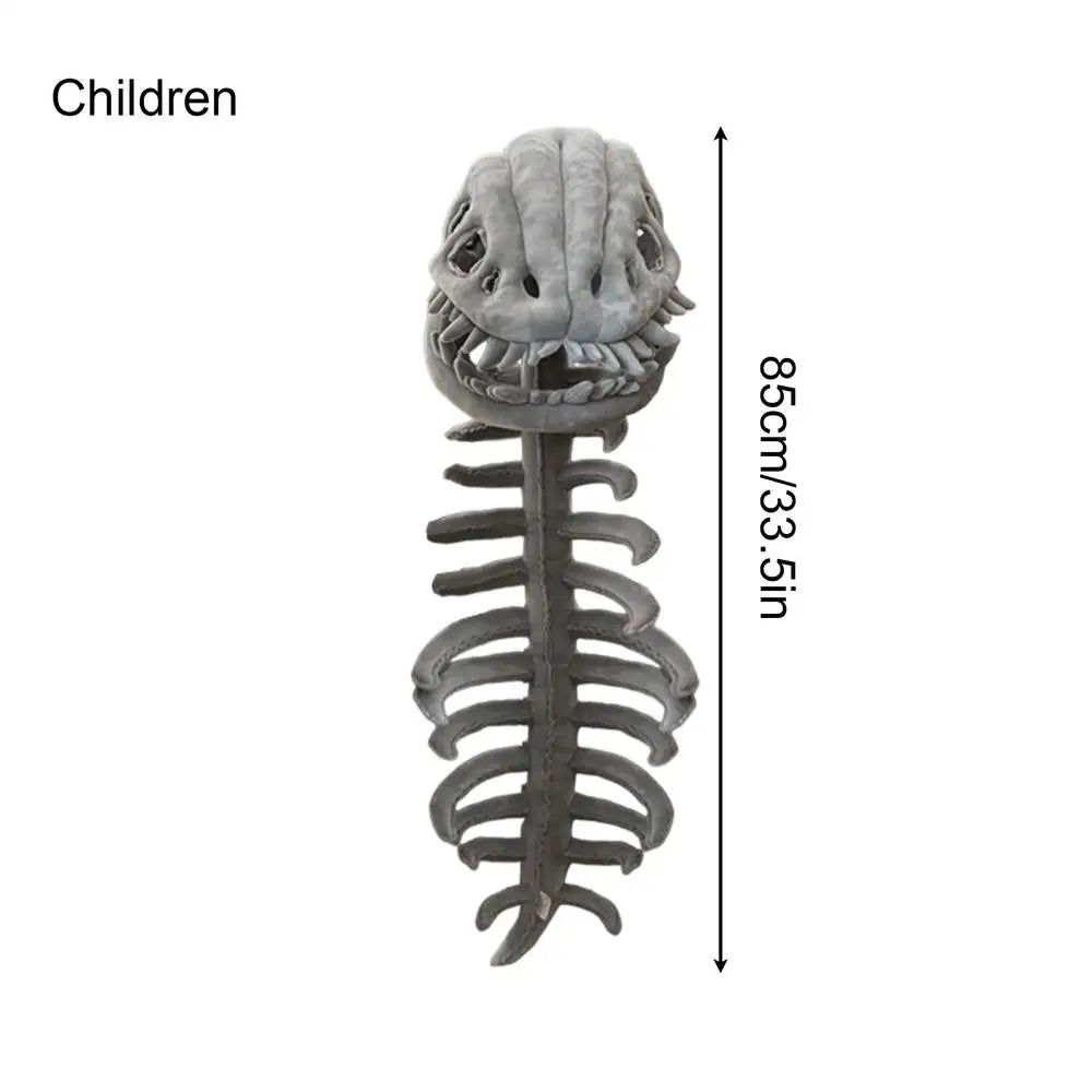 Dinosaur Skeleton Costume Plush Animal Toy Halloween Outfit Kids