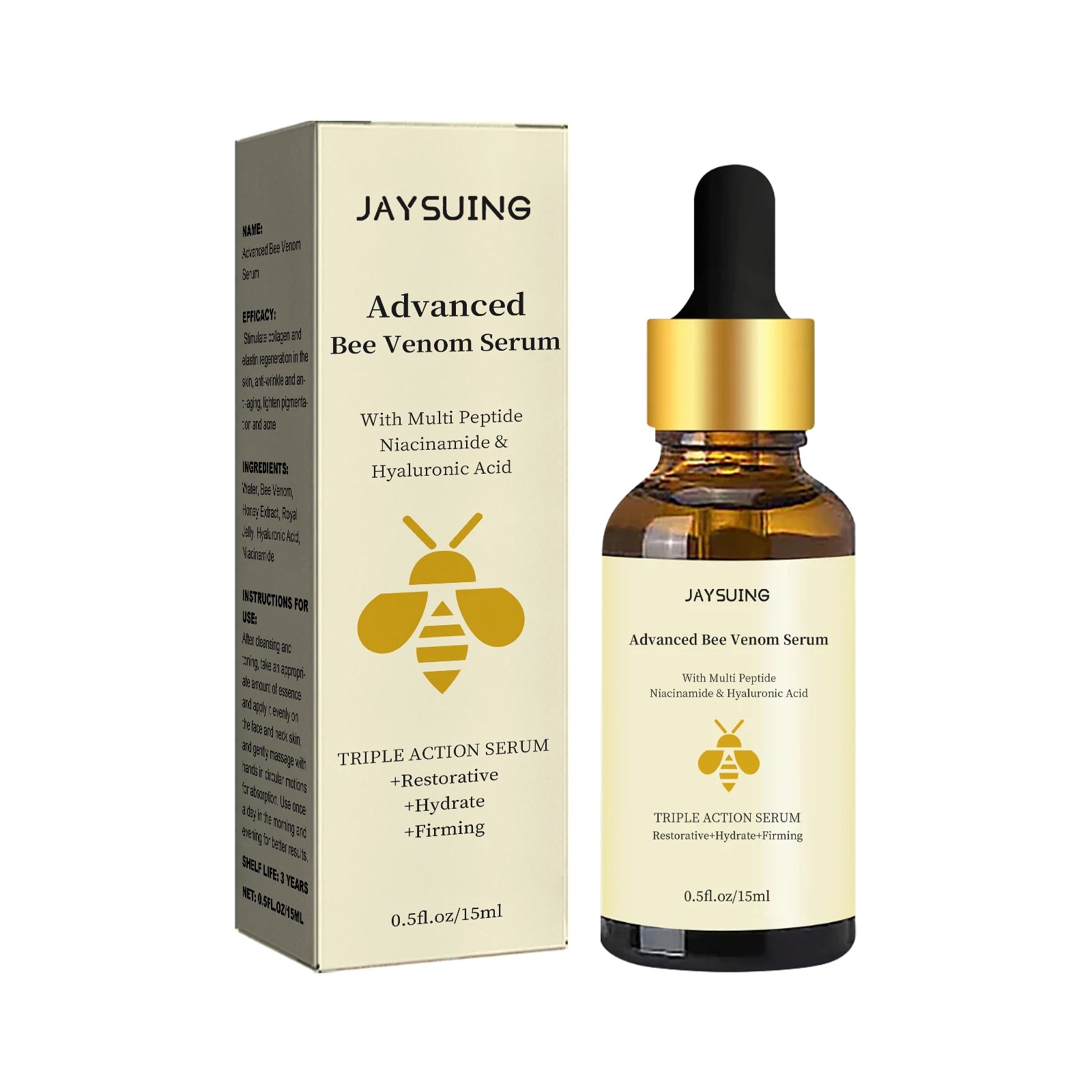 Jaysuing Bee Venom Serum – Anti-Aging Firming Face Essence Face Serum Zpaxo 1Pcs