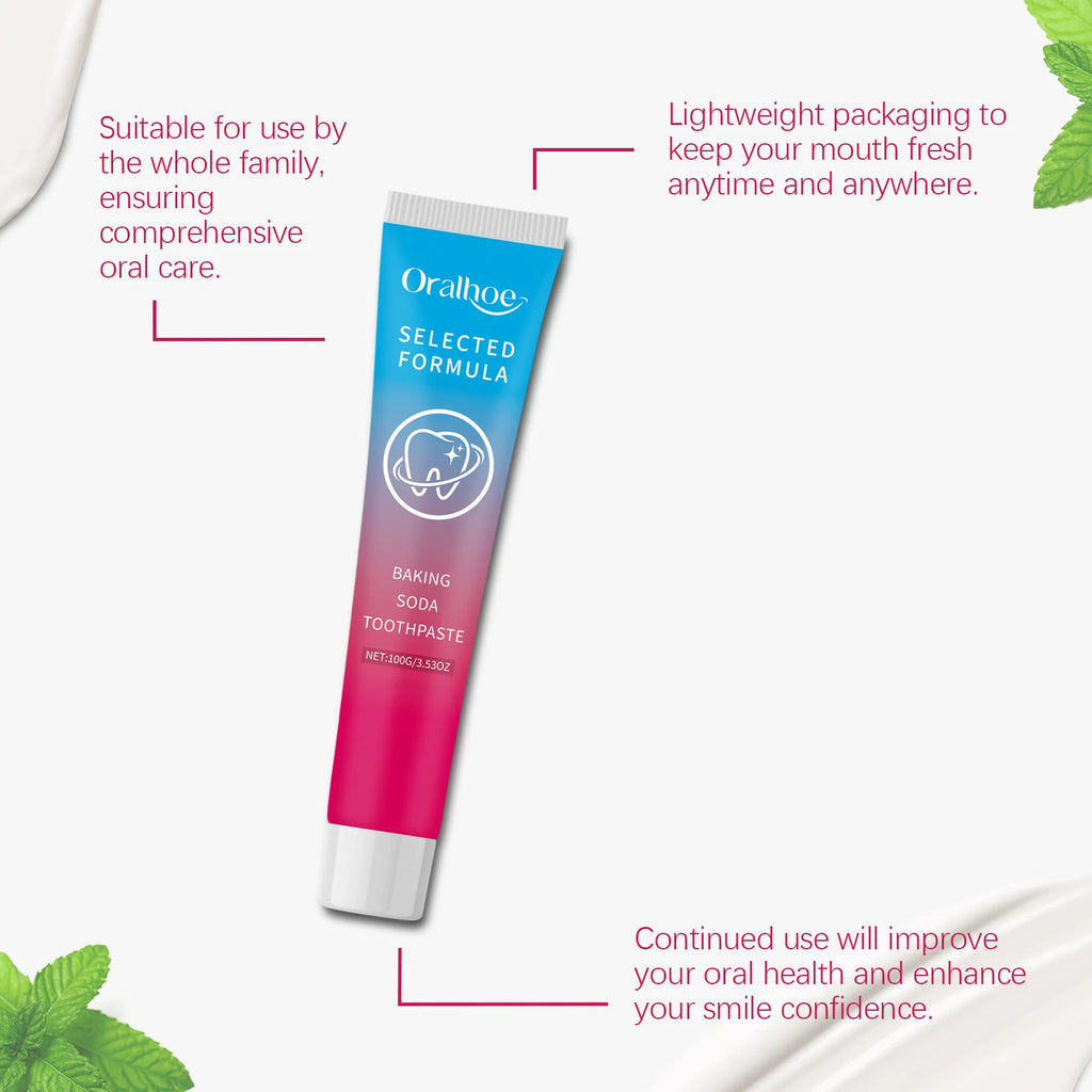 Oralhoe Baking Soda Toothpaste – Mint, Whitening & Anticavity Whitening Toothpaste Zpaxo