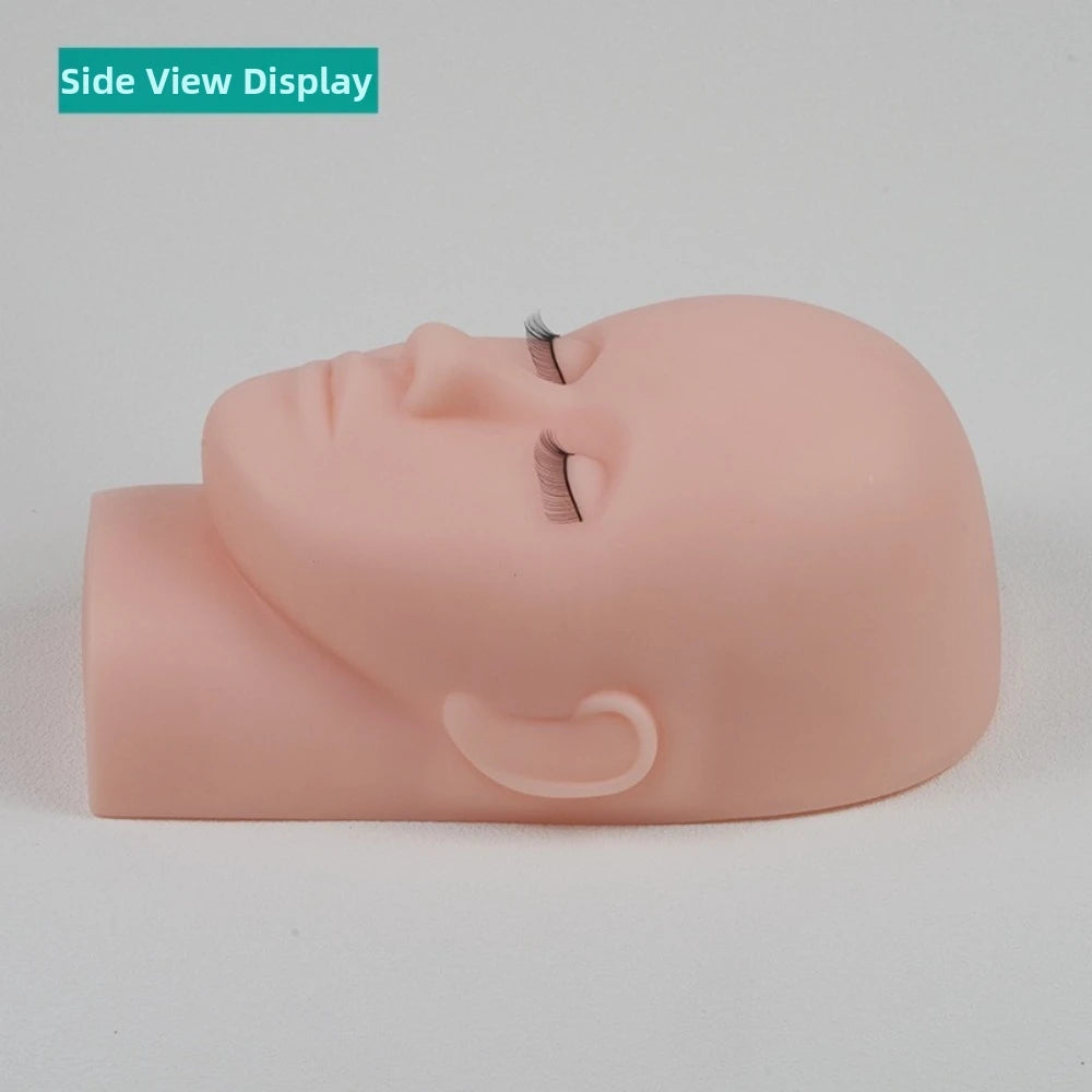 Soft Eyelash Extension Practice Model Silicone Simulation Faux Man Zpaxo