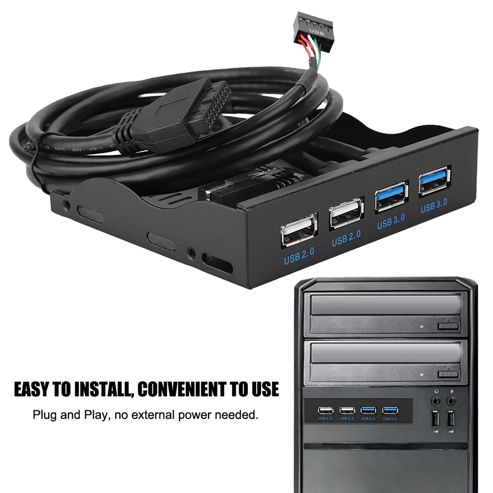 USB 2 0 Floppy Drive Front Panel 3 5-inch 19PIn T9 Pin Speed USB3