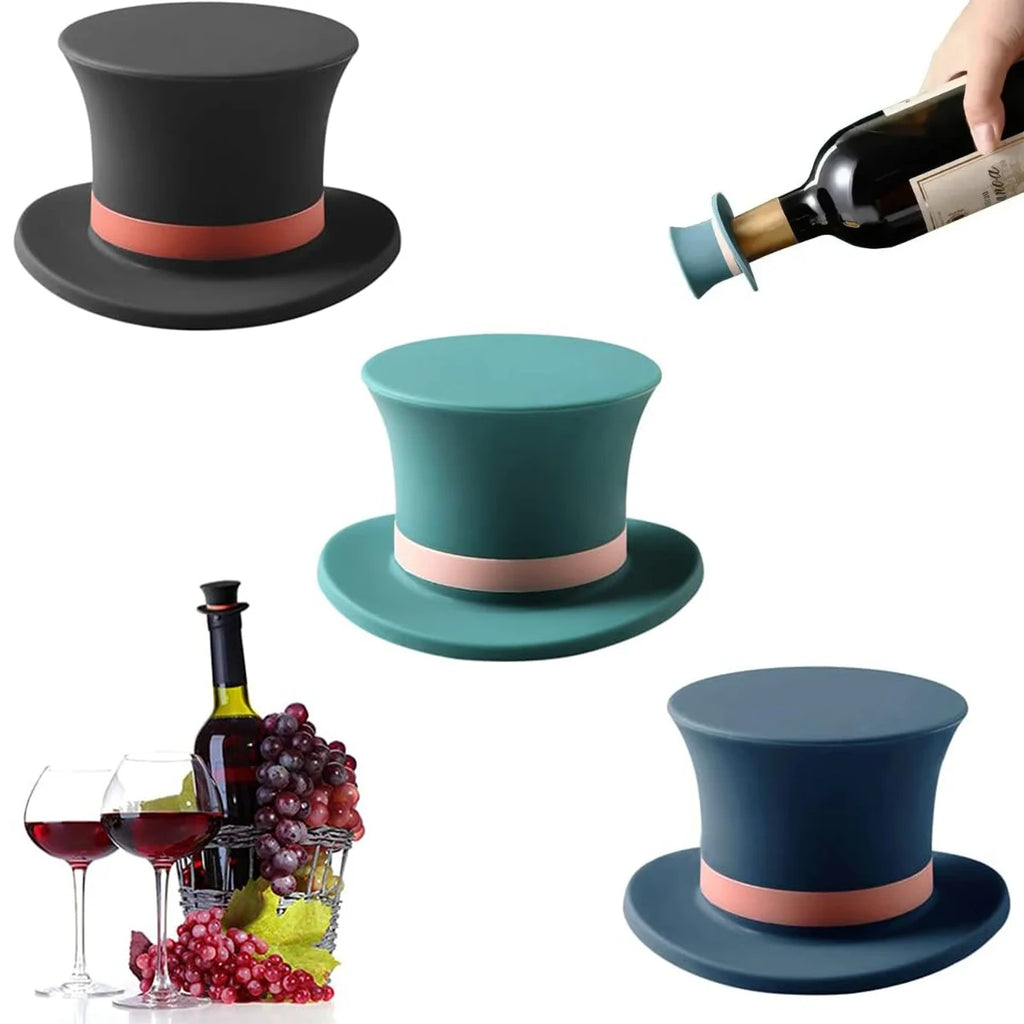 Magic Hat Silicone Wine Bottle Stoppers – Airtight 1-3 Pack