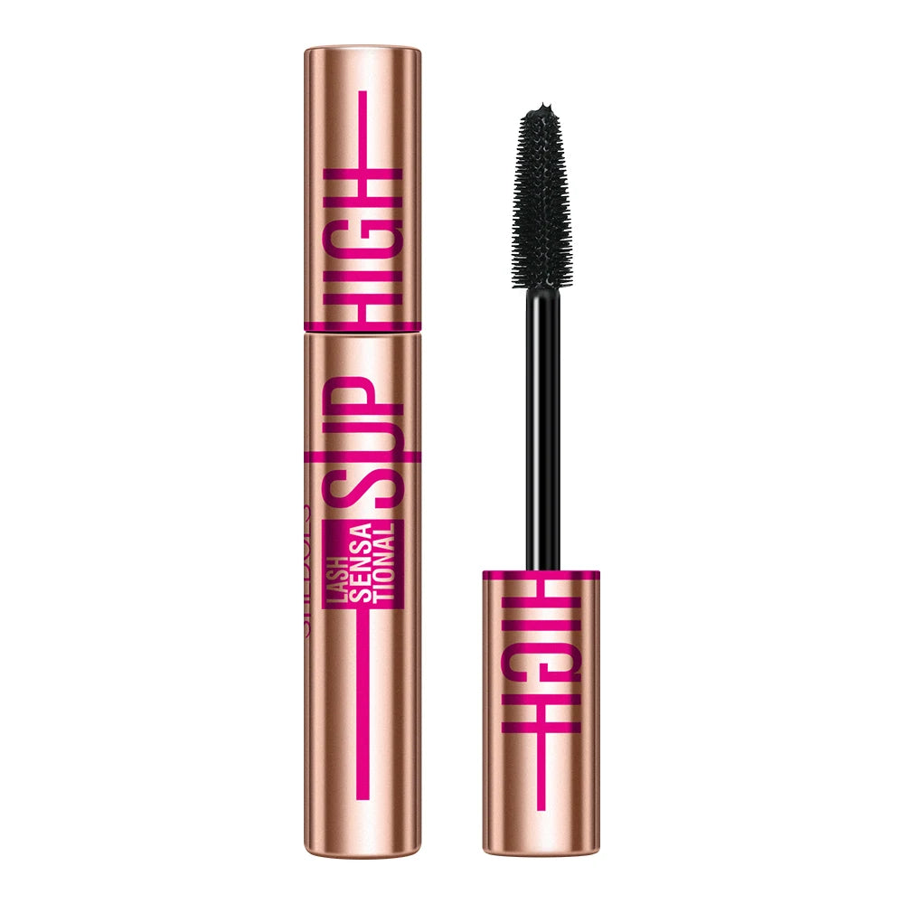 Super High 4D Waterproof Mascara - Volumizing, Curling & Lengthening Formula, Smudge-Proof Long-Lasting Black Mascara Zpaxo Black