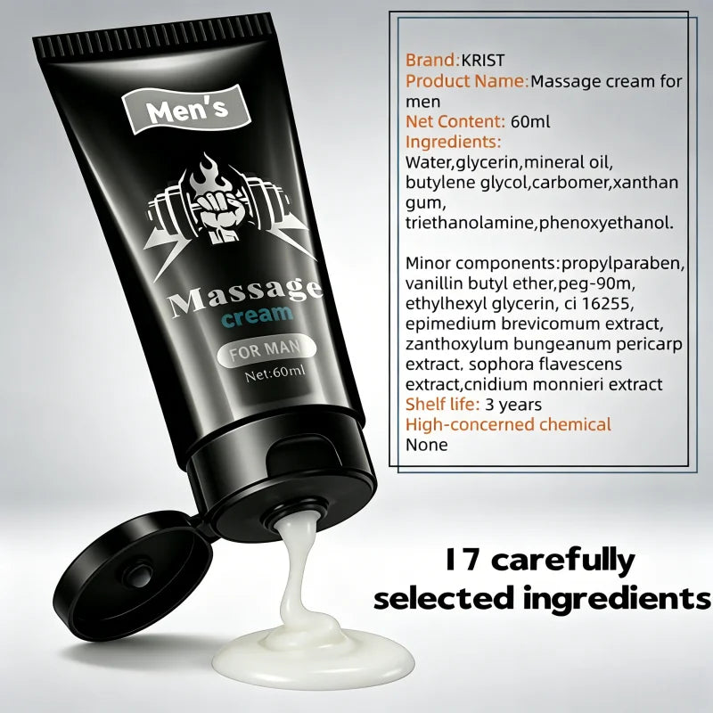 Men's massage cream, nourishes intimate areas, a helpful tool in the bedroom, and a great gift for men. Zpaxo