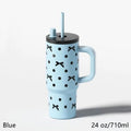 Tumbler Handle Straw Lid Vacuum Insulated Water Bottle Cover Silicone