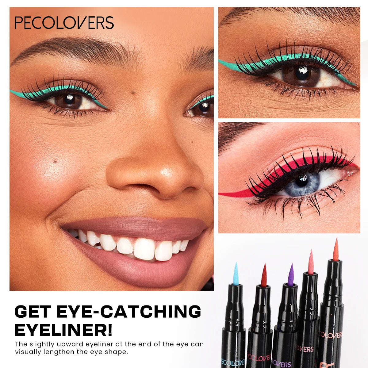 1PC Matte Waterproof Liquid Eyeliner - Green/Blue/Red/Purple, Quick Drying, Gentle Texture, Long-lasting, Fine Tip, Waterproof Zpaxo