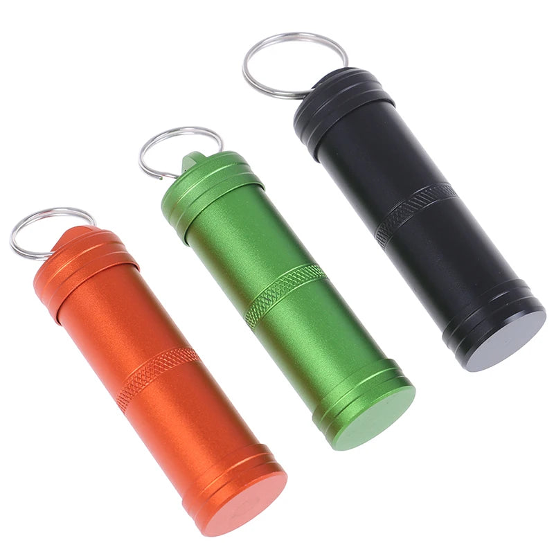 1PC Mini Waterproof Capsule Seal Bottle Outdoor EDC Survival Pill Box Tank Case Zpaxo