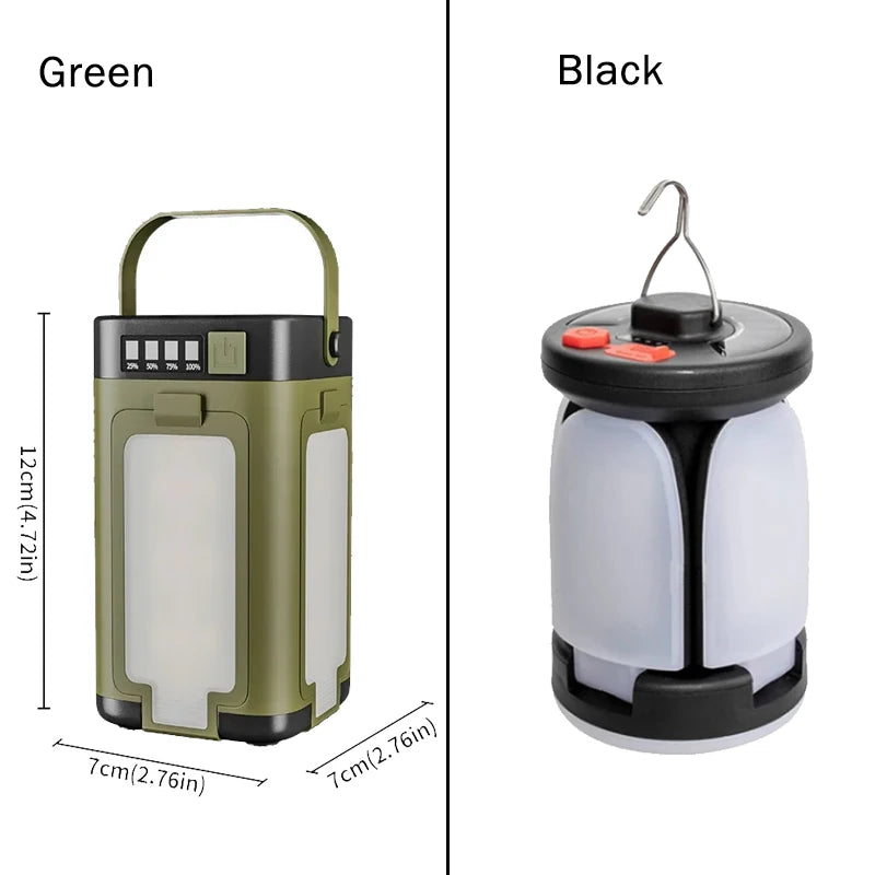 Solar Outdoor Portable Camping Light Charging Foldable 2000mah Power Zpaxo